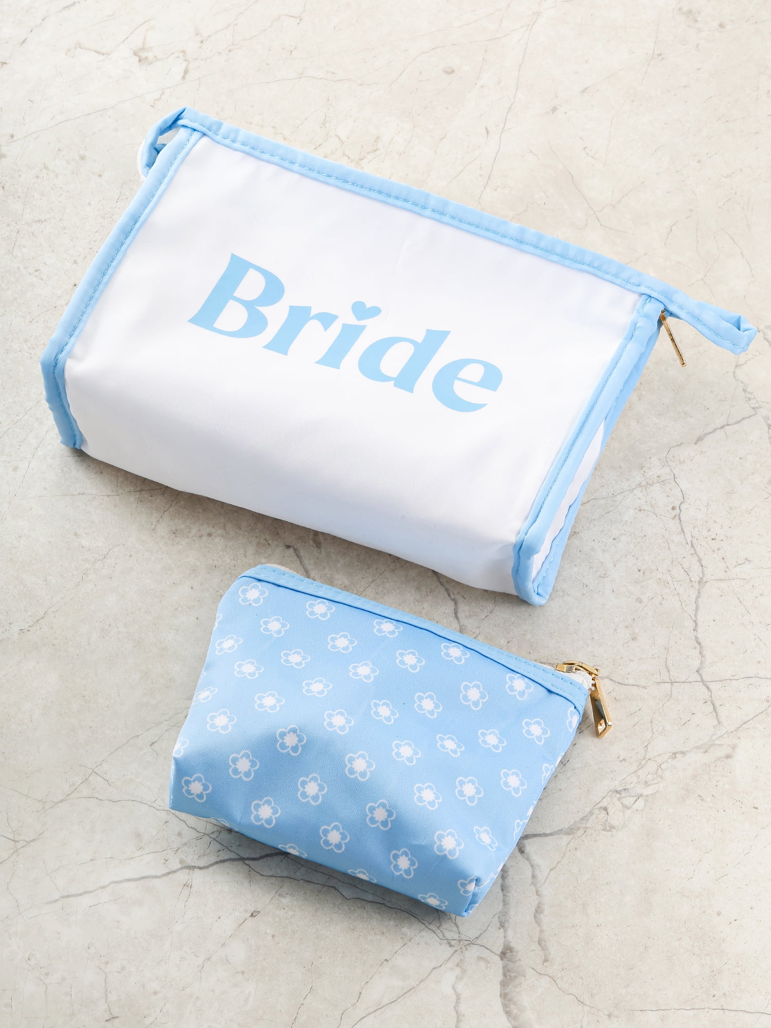 Packed Party Bride Blue Pouch Set, 2 Pieces