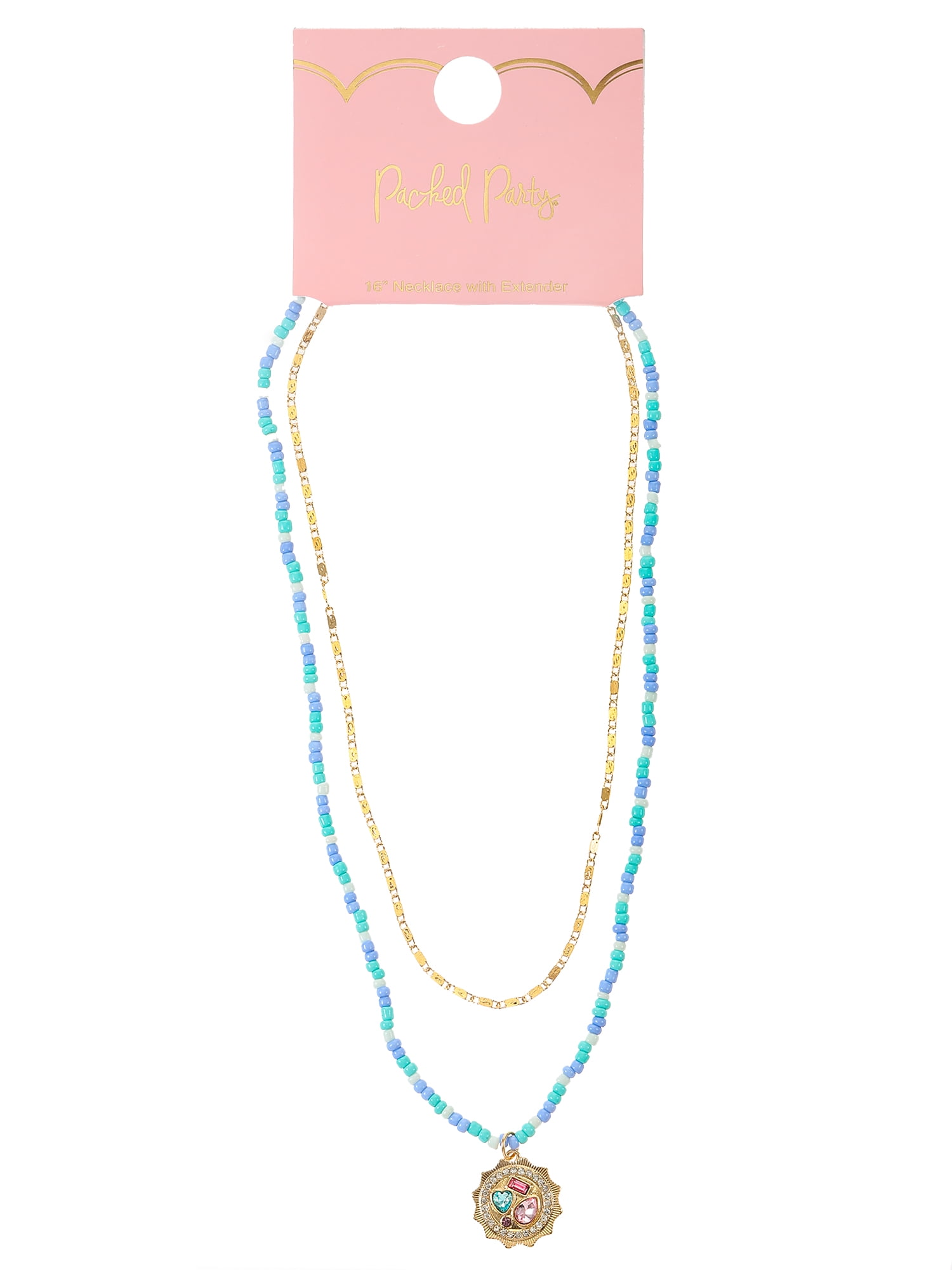PACKED PARTY Bring The Sunshine Stone Layered Necklace, 1 Piece