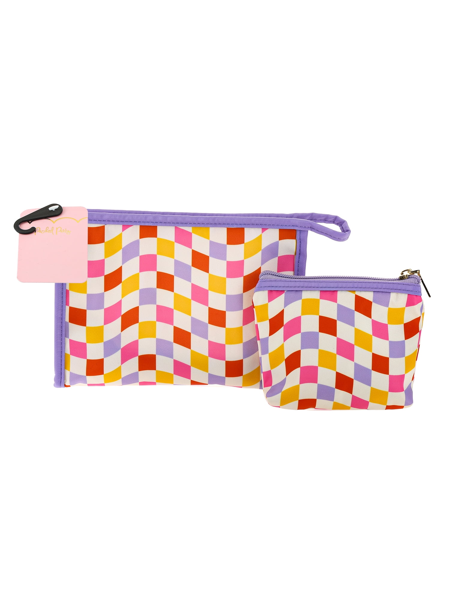 Checkerboard Wave Pouch Set, 2 Pieces