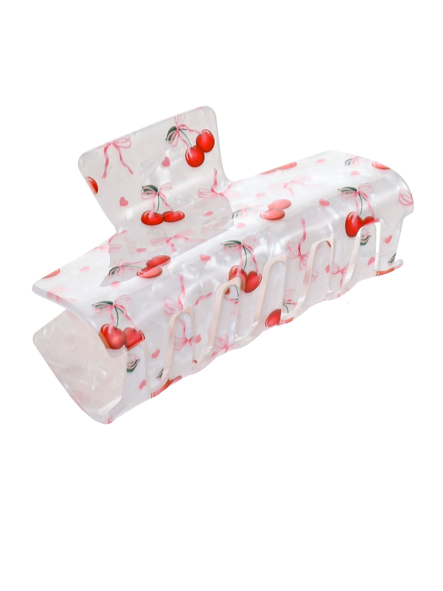 Packed Party Cherries and Bows Print Claw Clip, 1 Piece