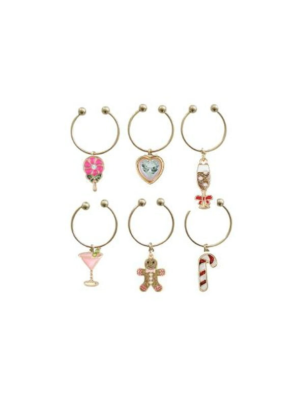 Christmas Dreams Wine Charms, 6 Pieces