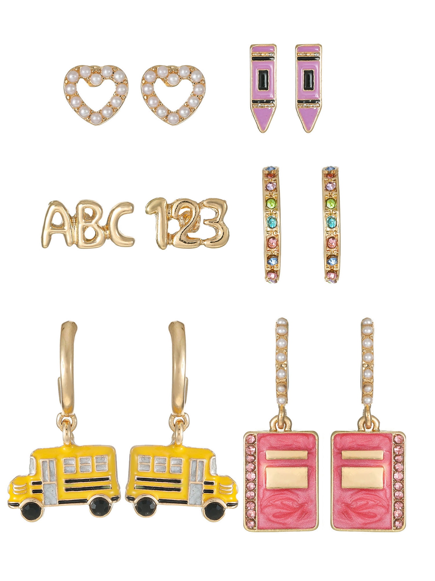 Classroom Cutie 6-Piece Earring Set