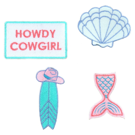 Packed Party Coastal Cowgirl Patch Set, 4 Stick-On Patches