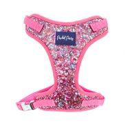 Newtensina Fashion Dog Harness With Diamantes & Leash - Pink Bling Small Dog Harness For Girls (Size L)