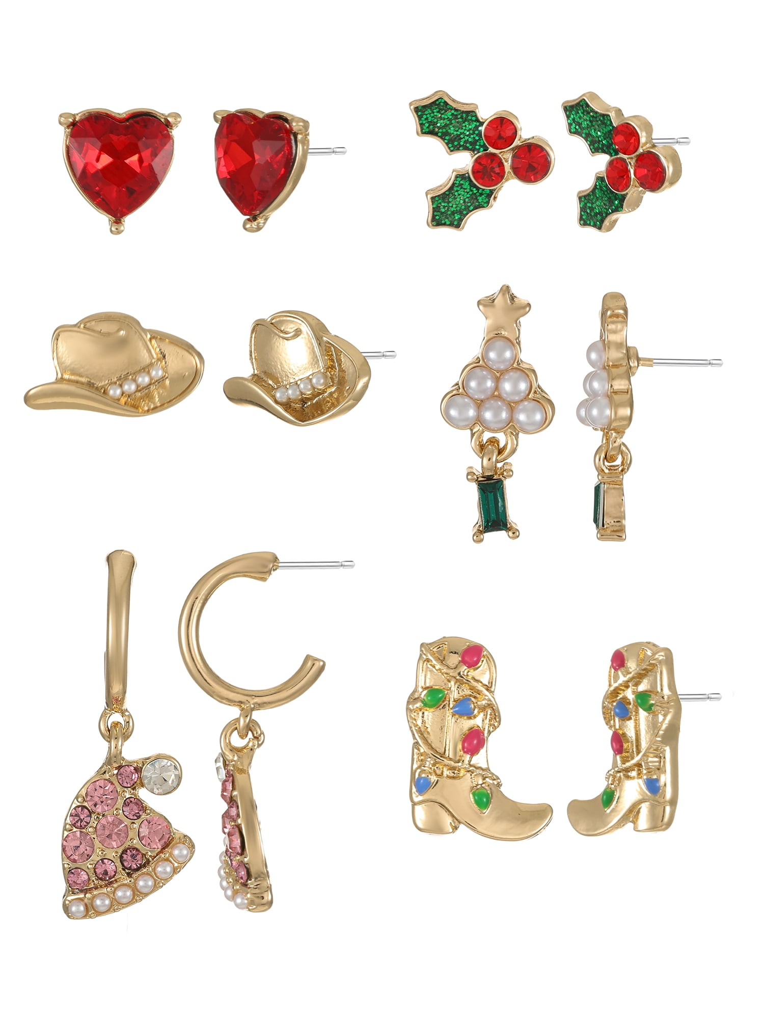 Packed Party Cowboy Christmas Earring Set
