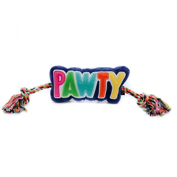 Packed Party Dog Plush Toy with Rope