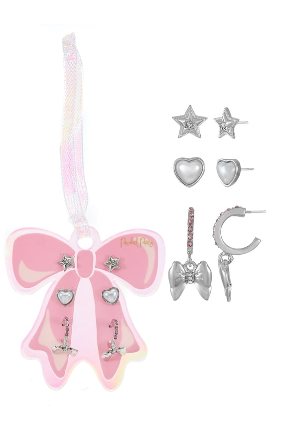 Earring Set with Bow Ornament