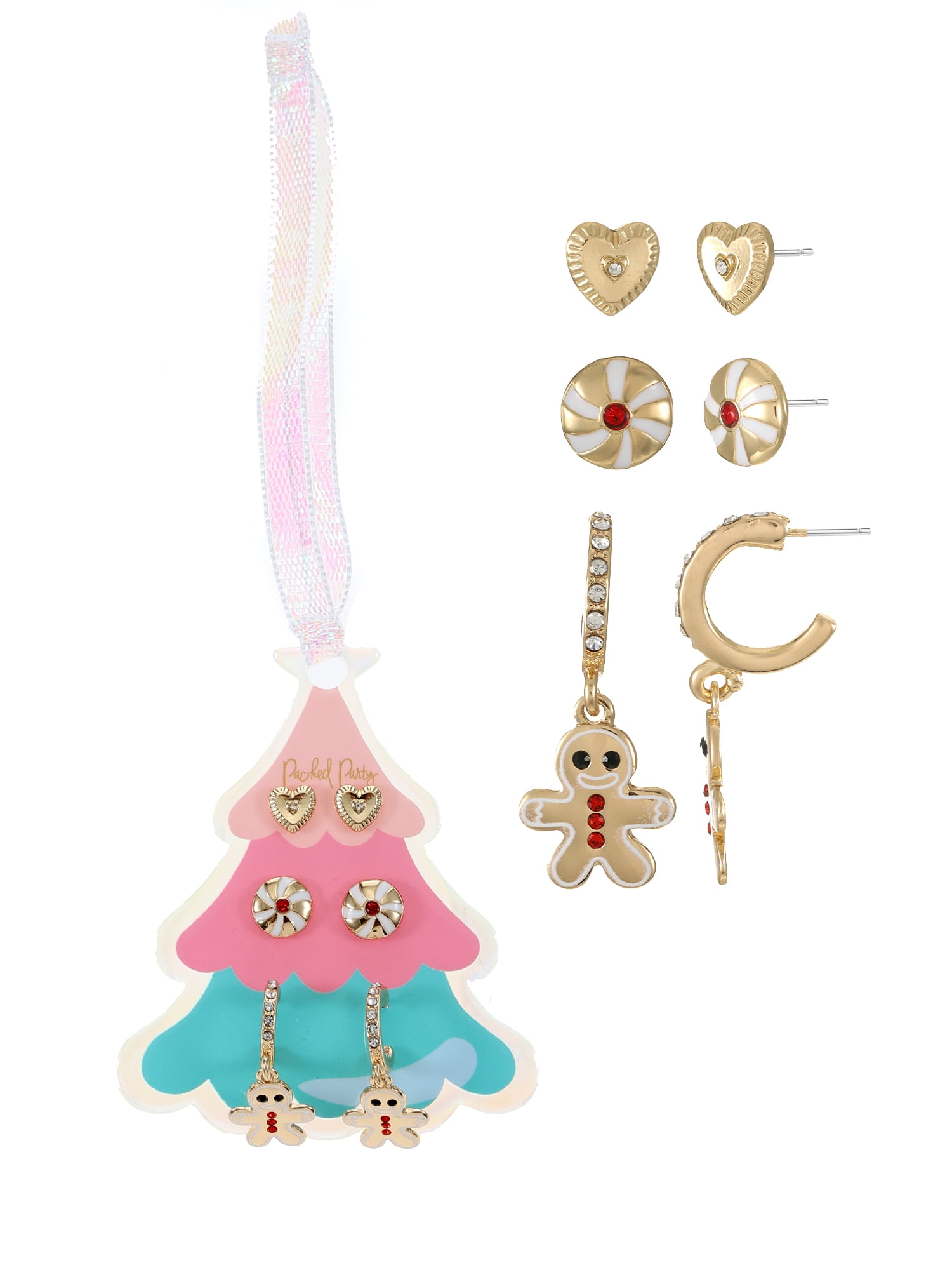 PACKED PARTY Earring Set with Tree Ornament