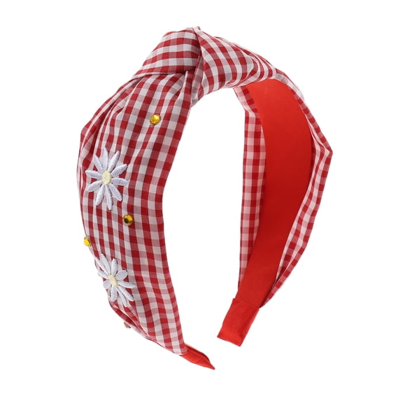 Packed Party Gingham and Daisies Headband, 1 Piece