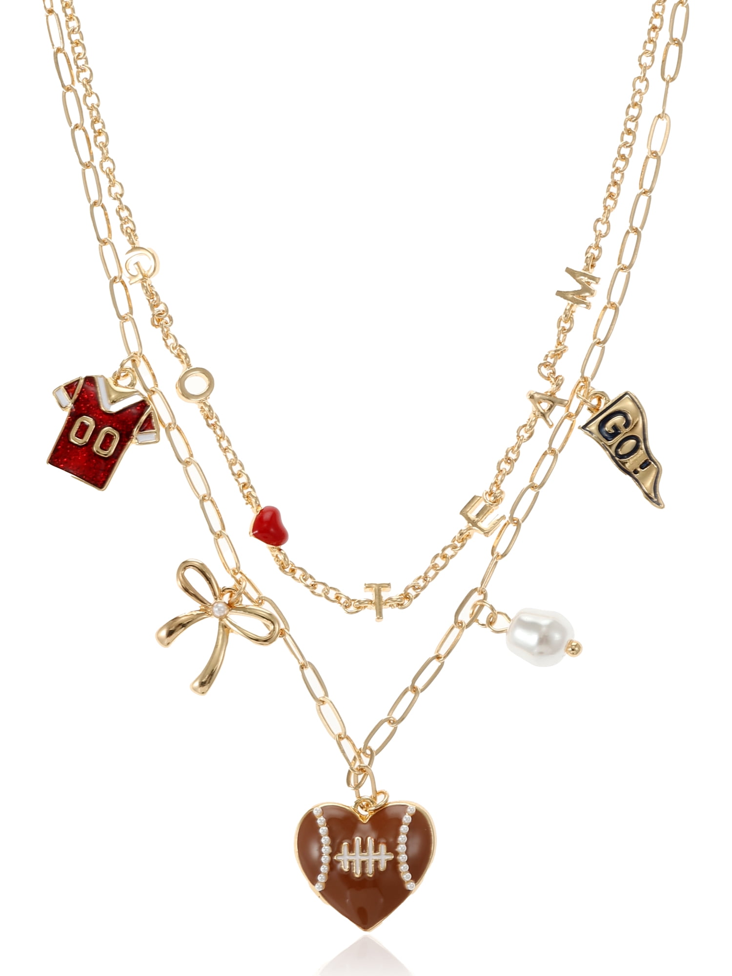 Go Team Double Charm Necklace