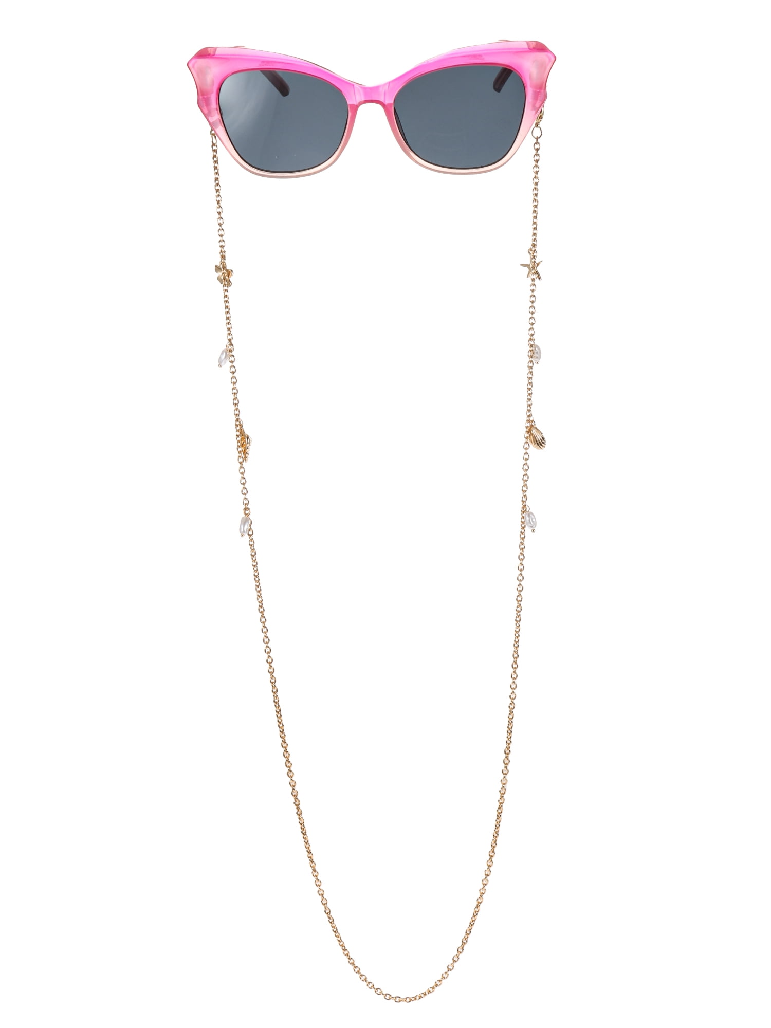 Golden Charm Sunglasses with Chain, 2 Pieces
