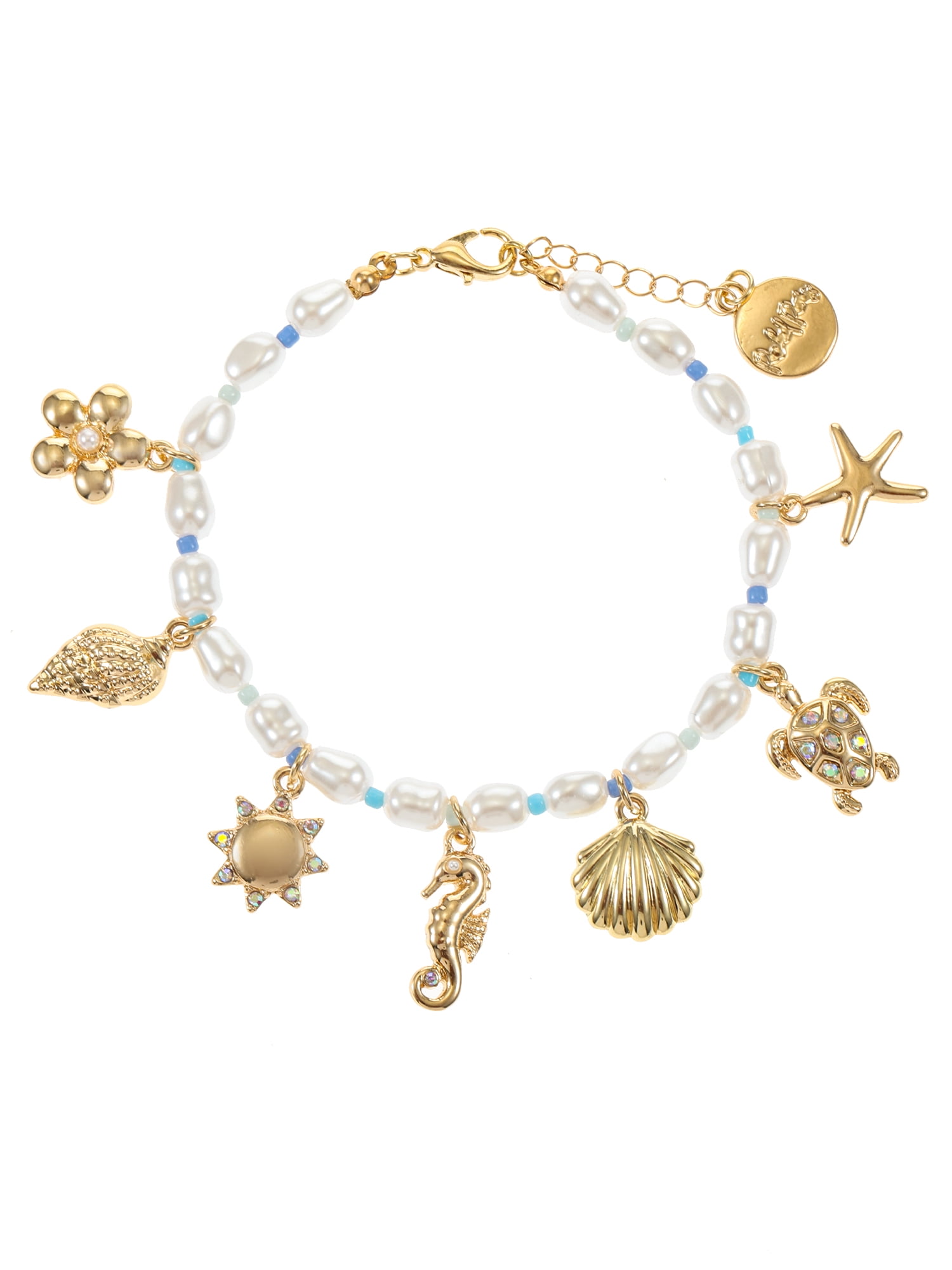 Packed Party Golden Sea Charm Bracelet, 1 Piece