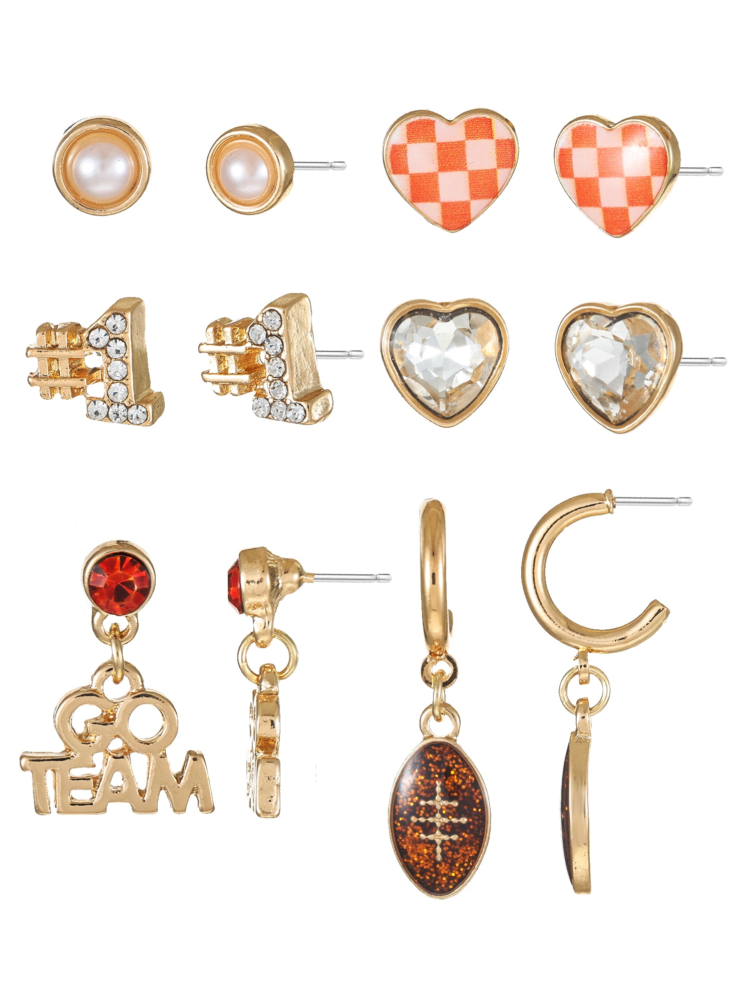3 Pairs Pickleball Earrings Set - Acrylic Paddle, Ball & Heart Studs, Sports Fan Jewelry Gift For Women
