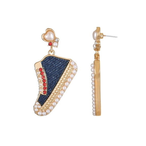 Packed Party Goldtone Just Kickin It Earrings, Female, 1 Pair