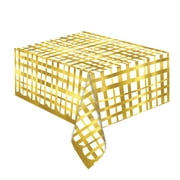 (2 pack) Packed Party "Good As Gold" 84" X 54" Metallic Gold Reversable Table Cover