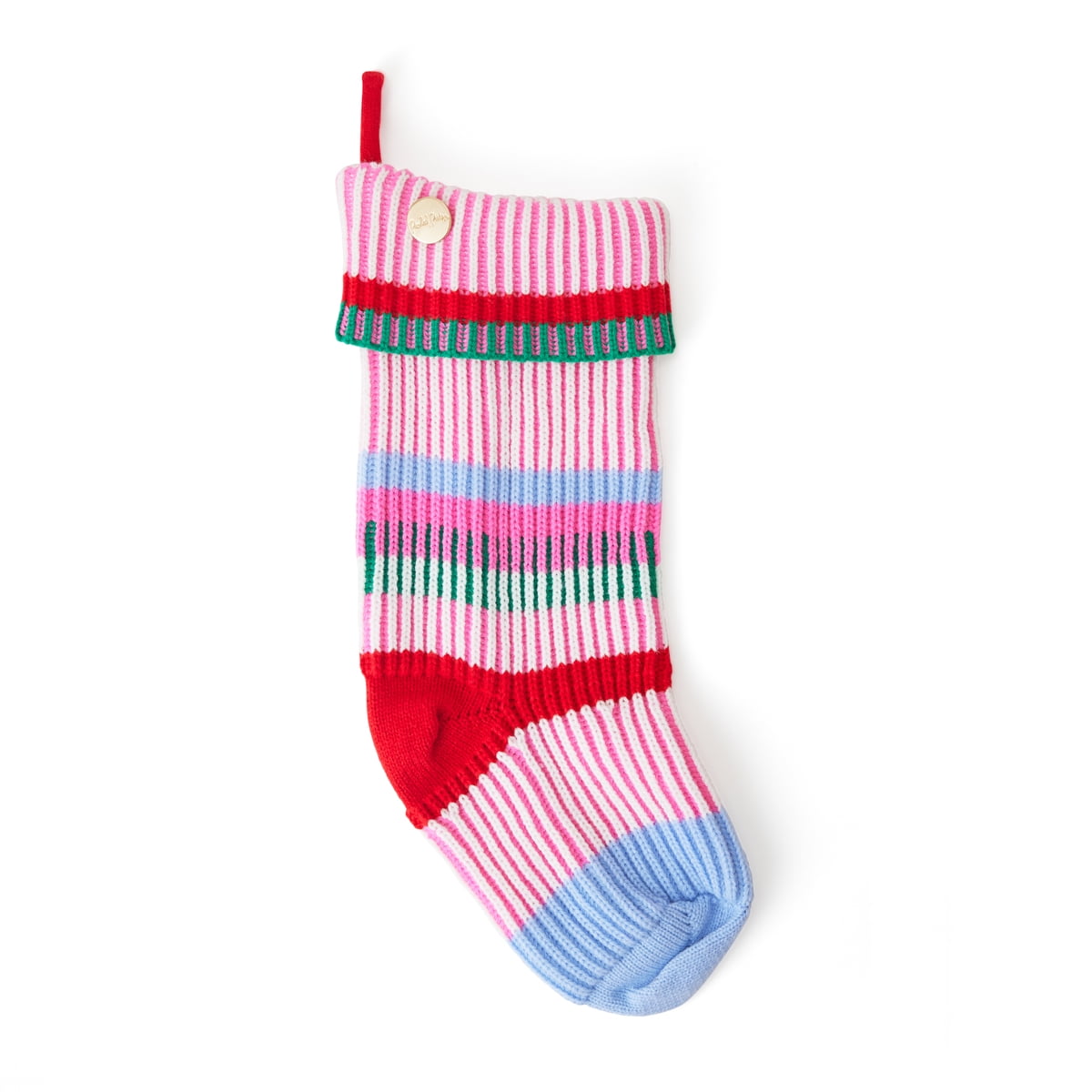 Packed Party "Happy Holidays" Multicolor Striped Knit Stocking Holiday