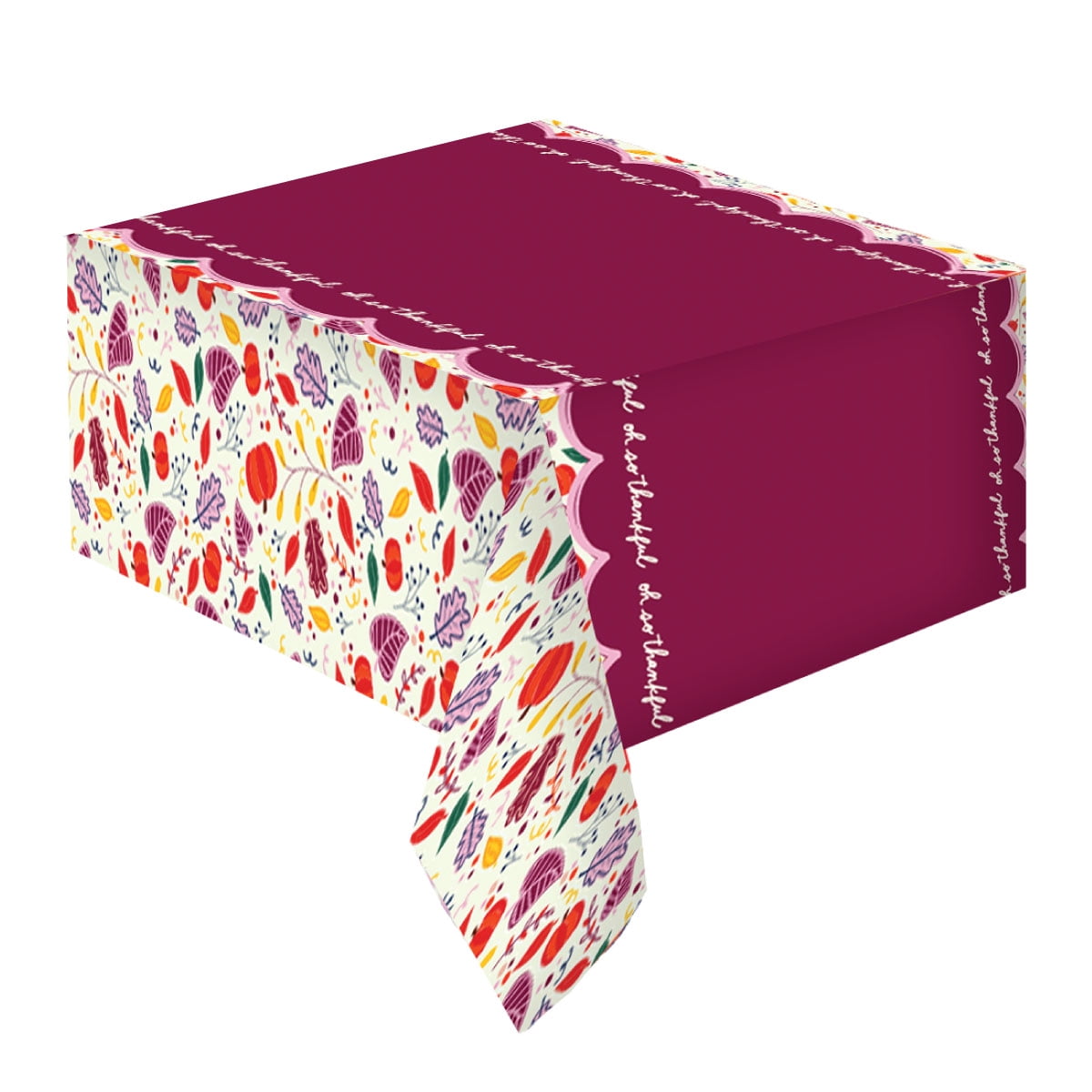Packed Party "Happy Thanksgiving" 84" x 54" 2 ct. Disposable Table Cover