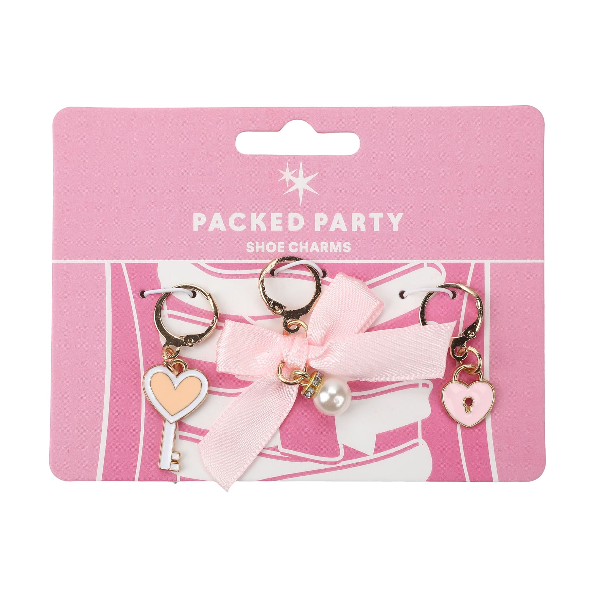Packed Party Key To My Heart Shoe Charm Set (3 Piece)