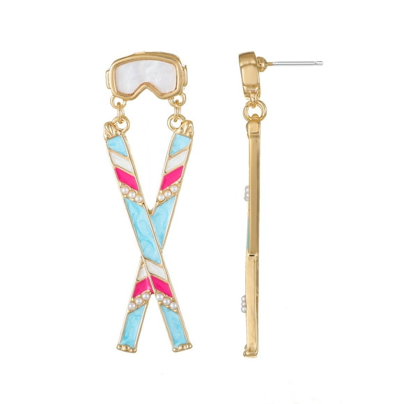 Packed Party Hit the Slopes Ski Earrings