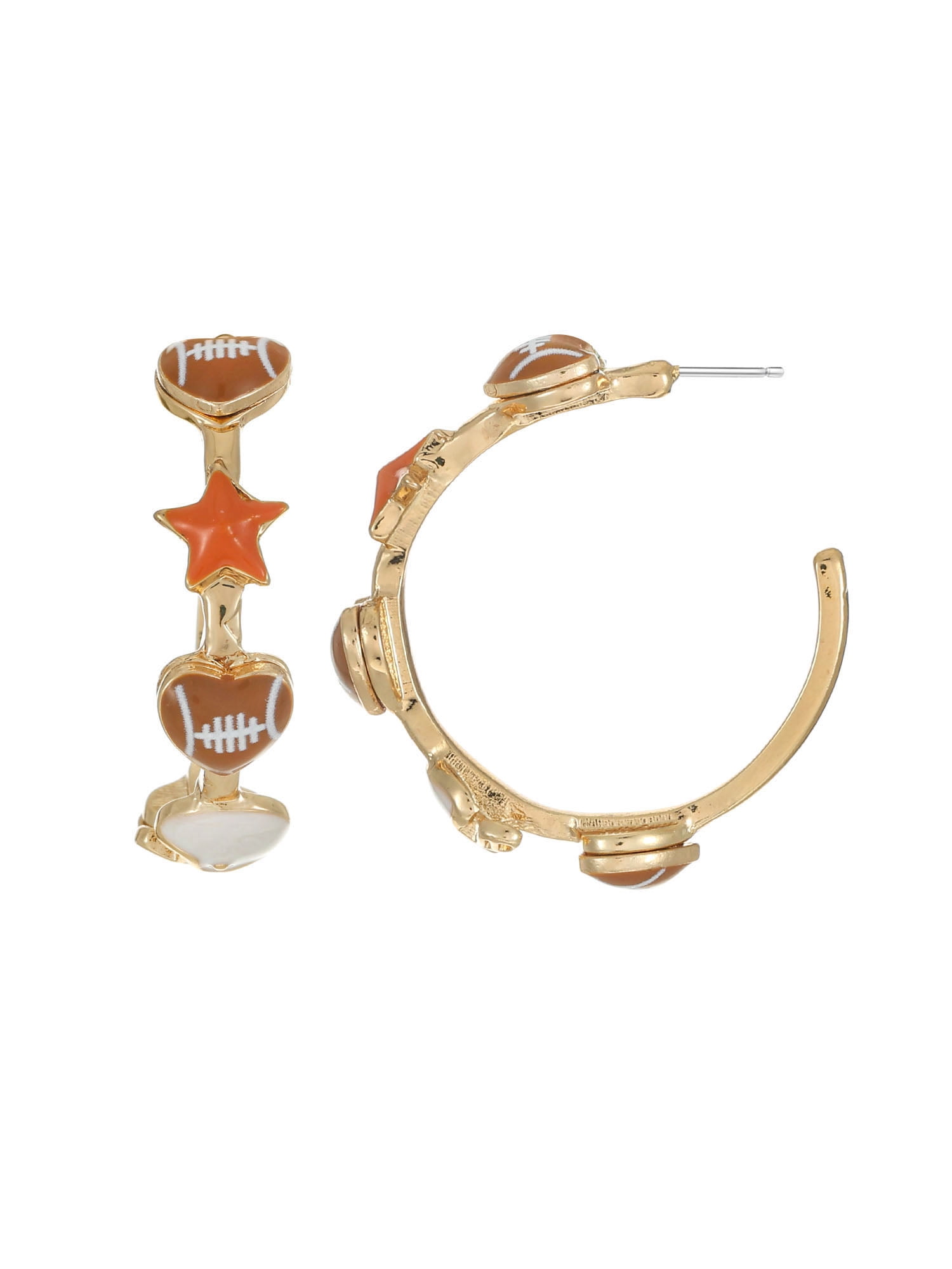 Kickoff Classic Football Hoop Earrings