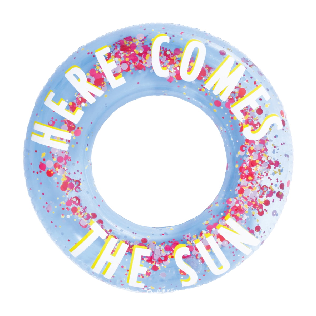 Packed Party Large 37 inch 'Here Comes The Sun' Inflatable Confetti Filled Tube, Pool Float, Multi-Color, Female, Age 14+