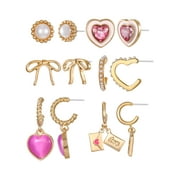 Love Letters Earring Set, 6 Pairs