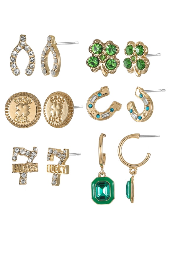 Lucky Earring Set, 6 Pairs