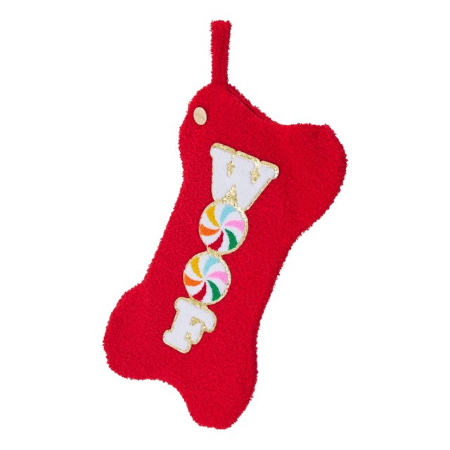 Packed Party "Merry Pupmas" Red Bone Shaped Stocking Holiday
