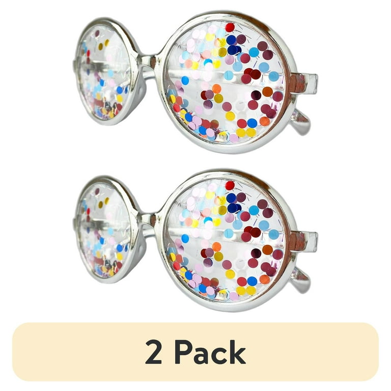 2 pack Multi Color Glitter Shades Novelty Fun Glasses Party Favors Packed Party Walmart