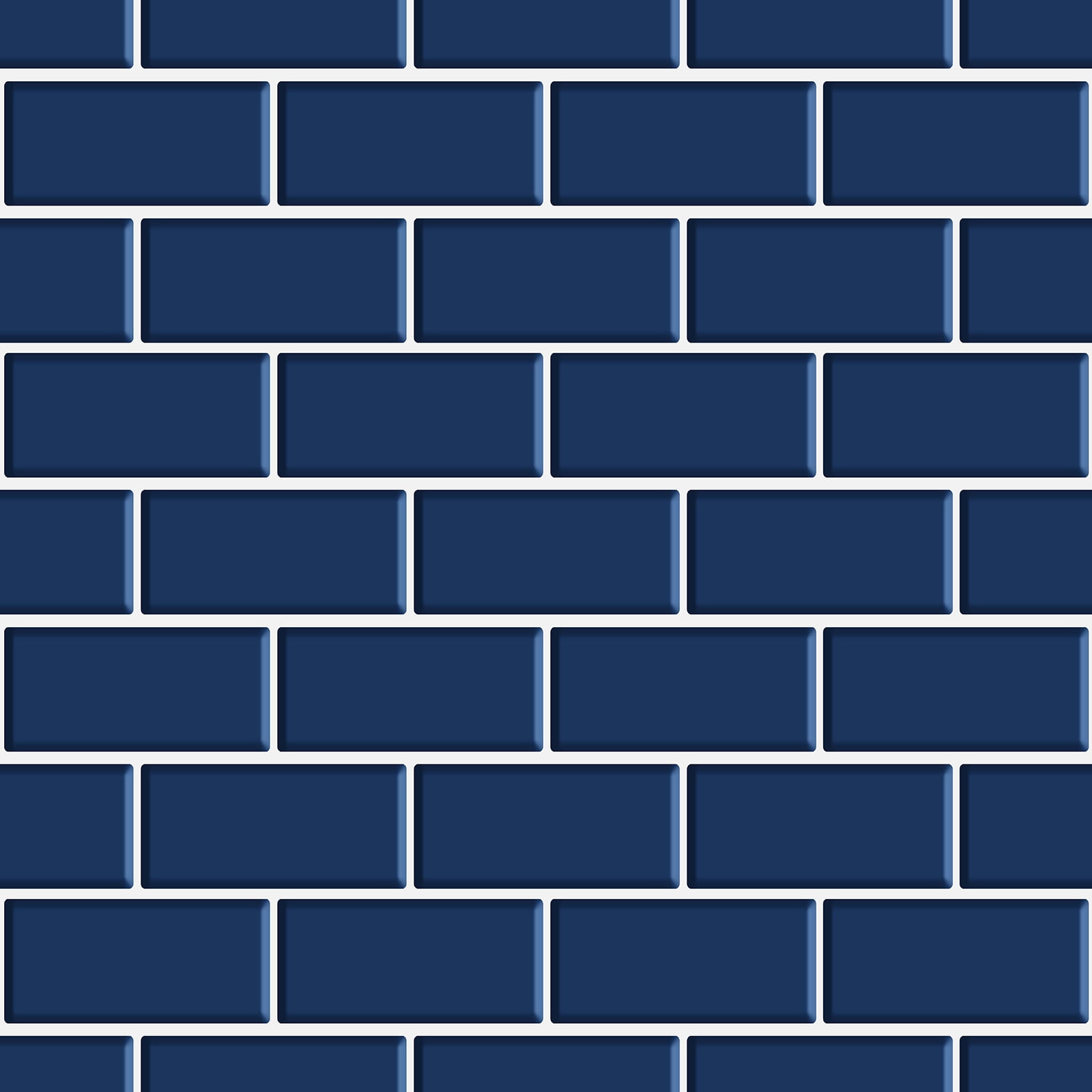 Packed Party Nod To Navy Subway Tile Peel And Stick Wallpaper, 216-in by 20.5-in, 30.75 sq. ft.