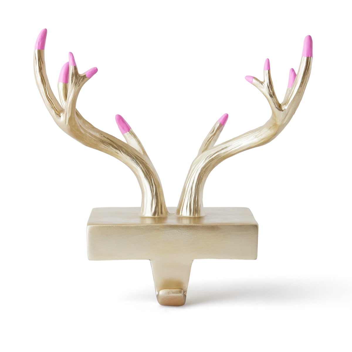 Packed Party "Oh Deer" Gold and Pink Antler Shaped Stocking Holder