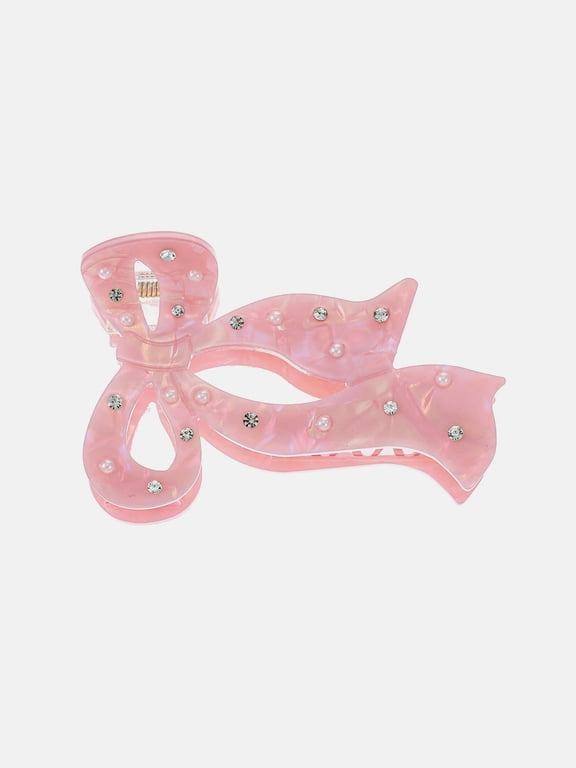Pink Bow Claw Clip, 1 Piece