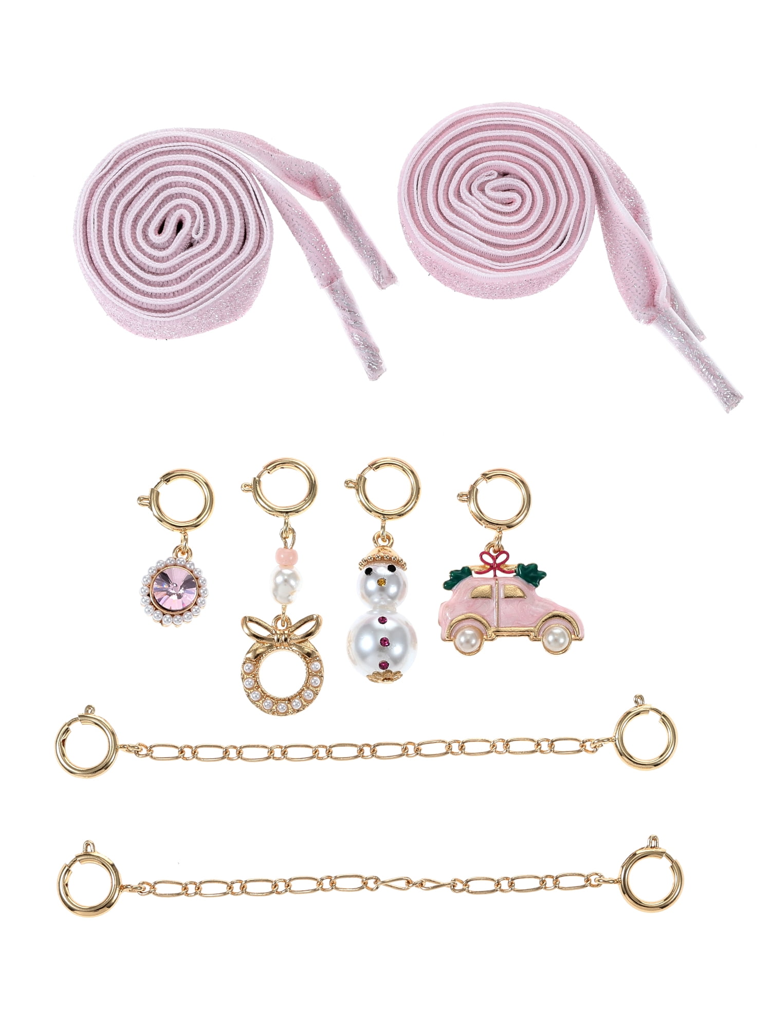 Packed Party Pink Bow Shoe Charms