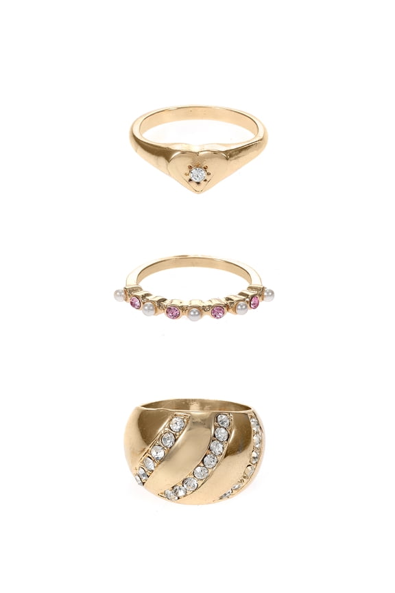 Pink and Sparkle Ring Set