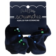 Packed Party “Pops of Fun” Navy Jumbo Velvet Hair Scrunchie, Ponytail Holder
