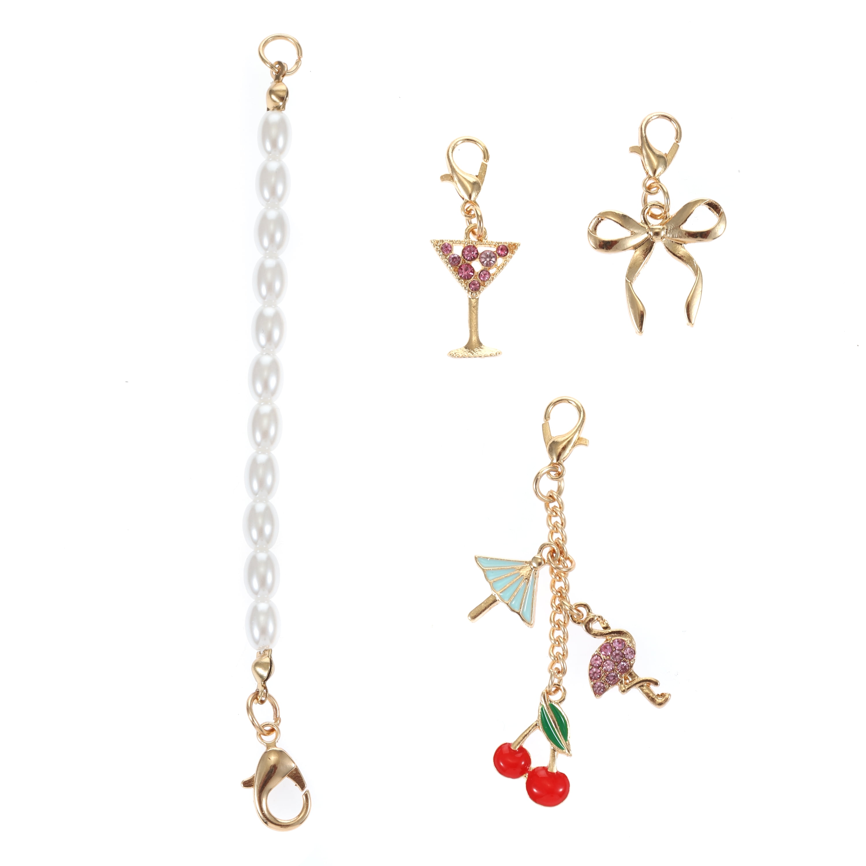 Packed Party Pretty in Pink Drink Charm Set, Drink Charm and Accessory, 4 Pieces