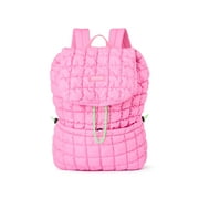 Packed Party Pop of Pink Quilted Backpack