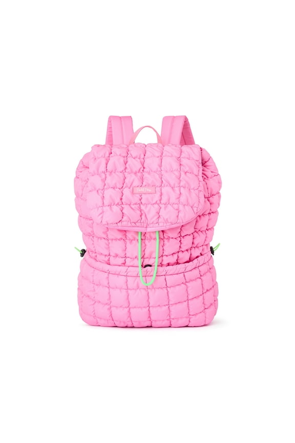 Pop of Pink Quilted Backpack