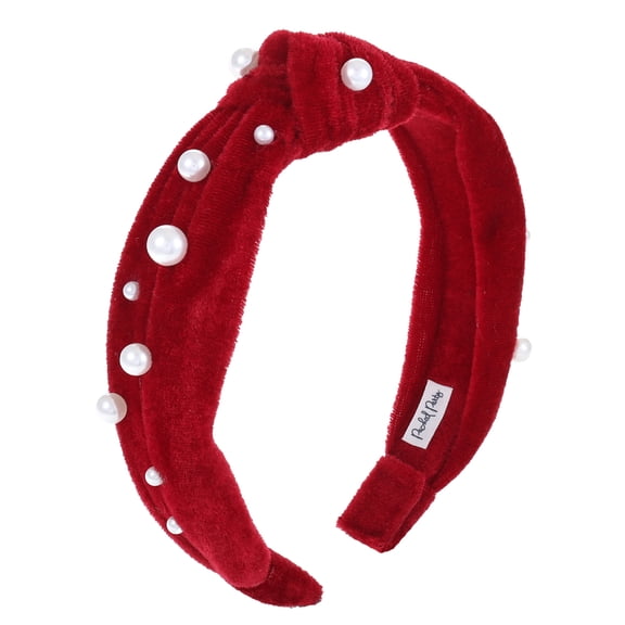 Packed Party Red Velvet Headband, Female, 1 Piece