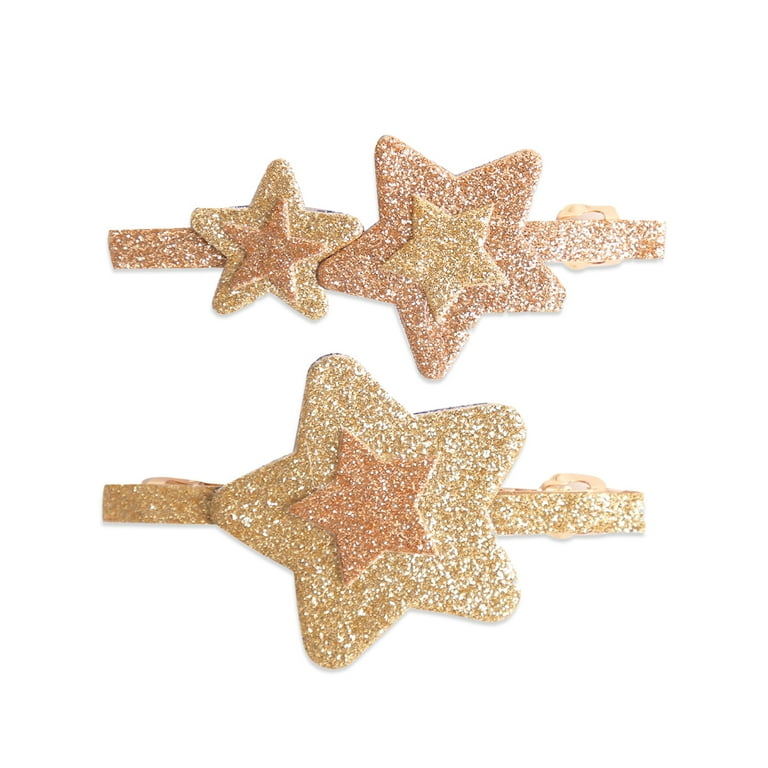 Katie GLITTER star クリップ　ゴールド・シルバー　2個セット Katie GLITTER star クリップ ゴールド・シルバー 2個セット