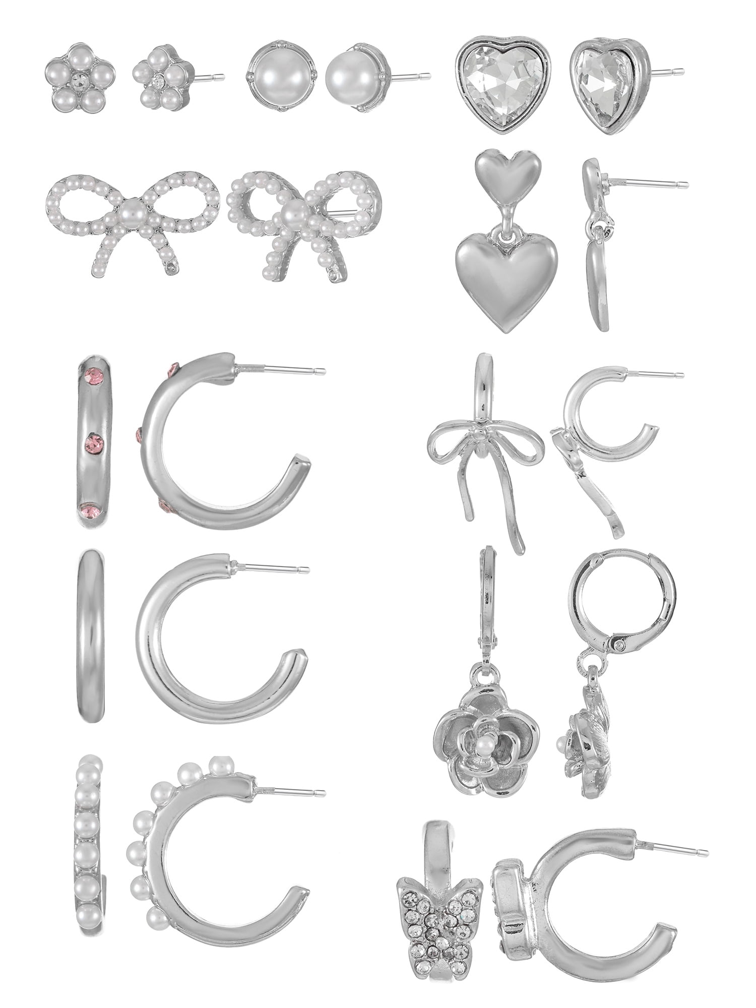 Packed Party Silvertone Earring Set Advent Calendar
