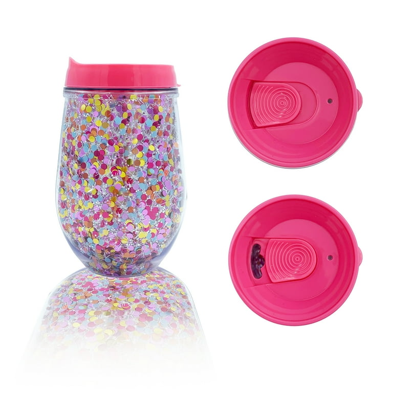 Packed Party Pink Party Confetti Water Bottle