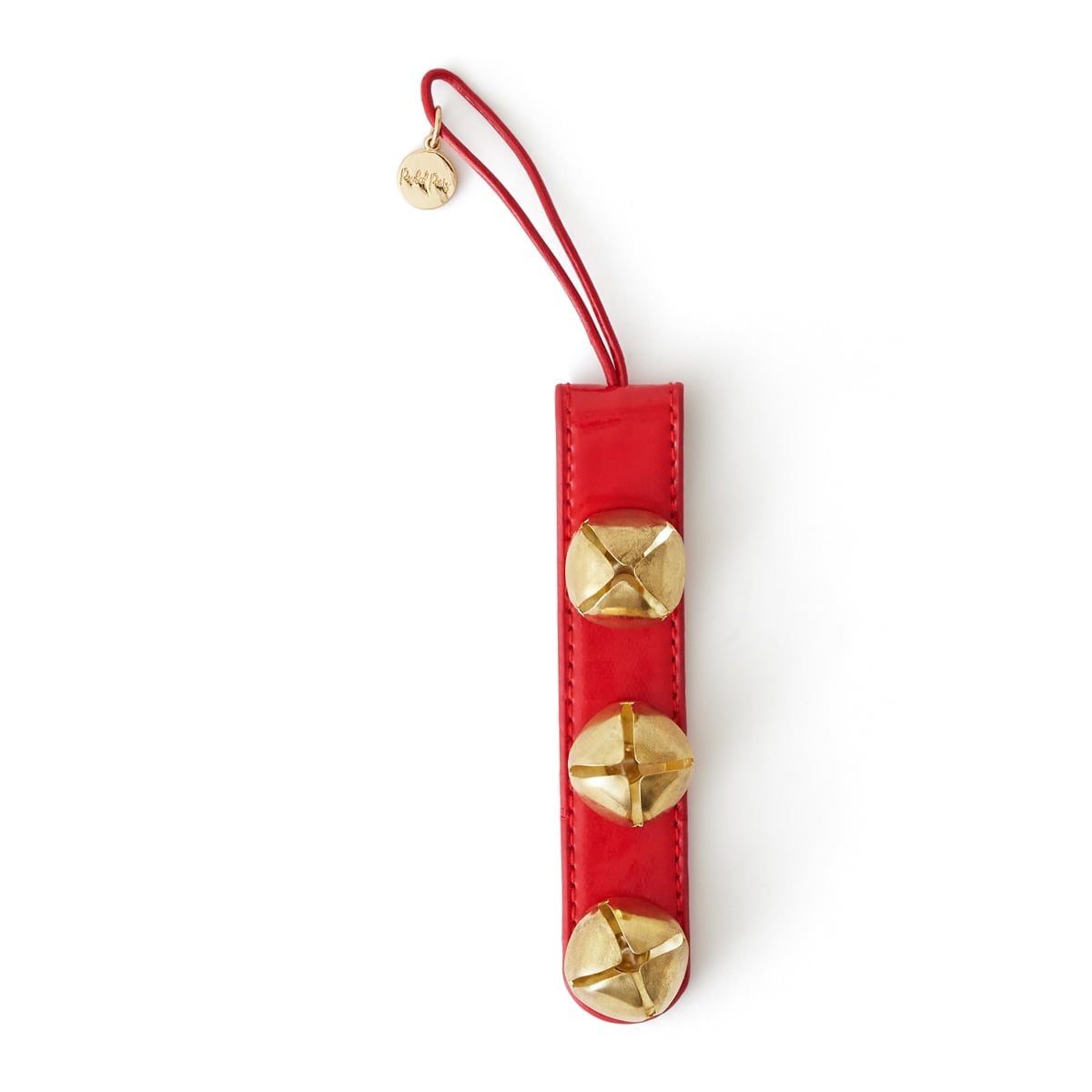 Packed Party "Sleigh Bells Ring" Red Leatherette and Gold Bells