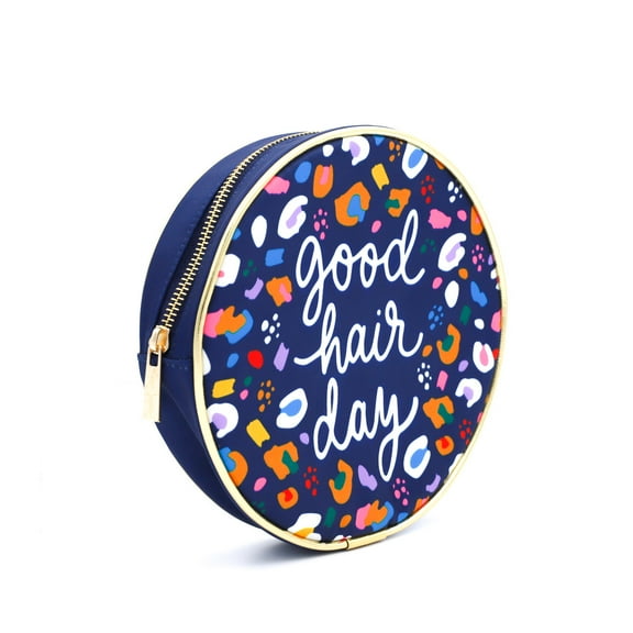 Packed Party "Spot the Fun" Blue Leopard Hair Bag, 7.5" Leopard Print Bag