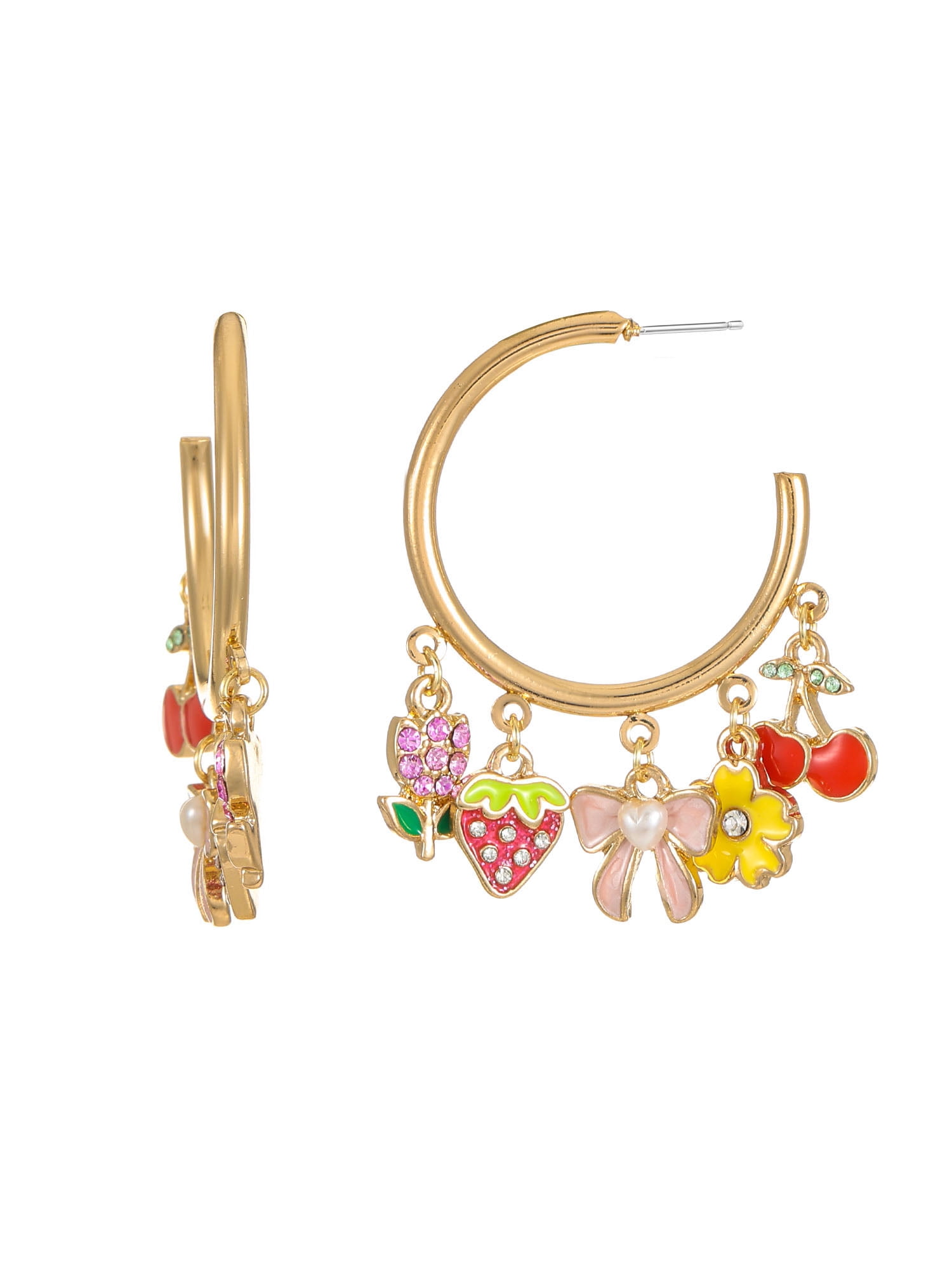 Packed Party Spring Charmy Hoop Earrings, 1 Pair