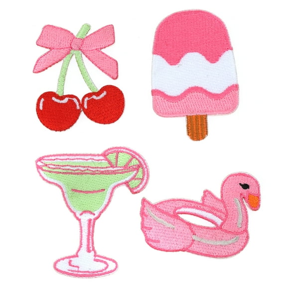 Packed Party Summer Party Patch Set, 4 Stick-On Patches