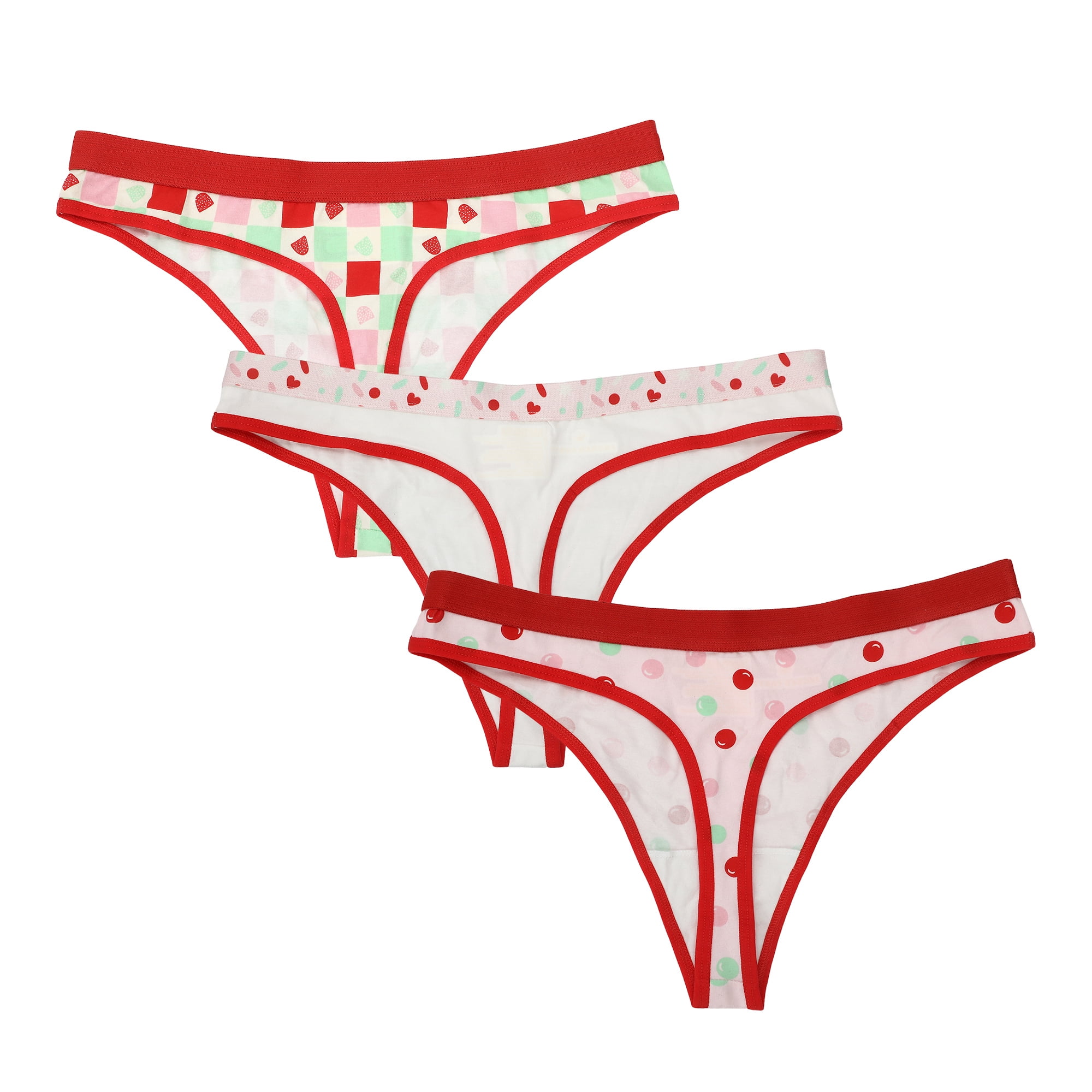 Packed Party Sweet Shop 3-Pair Thong Set
