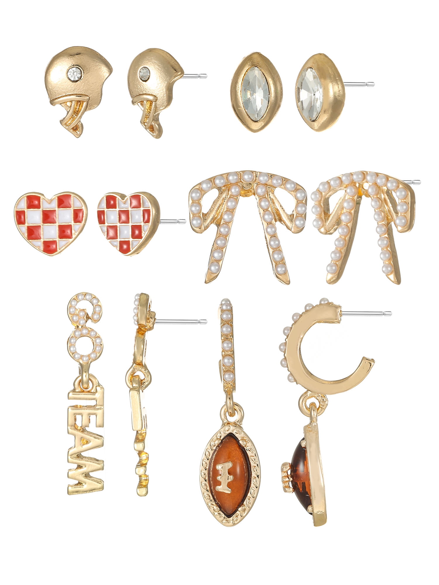 Tailgate Ready 6-Piece Earring Set