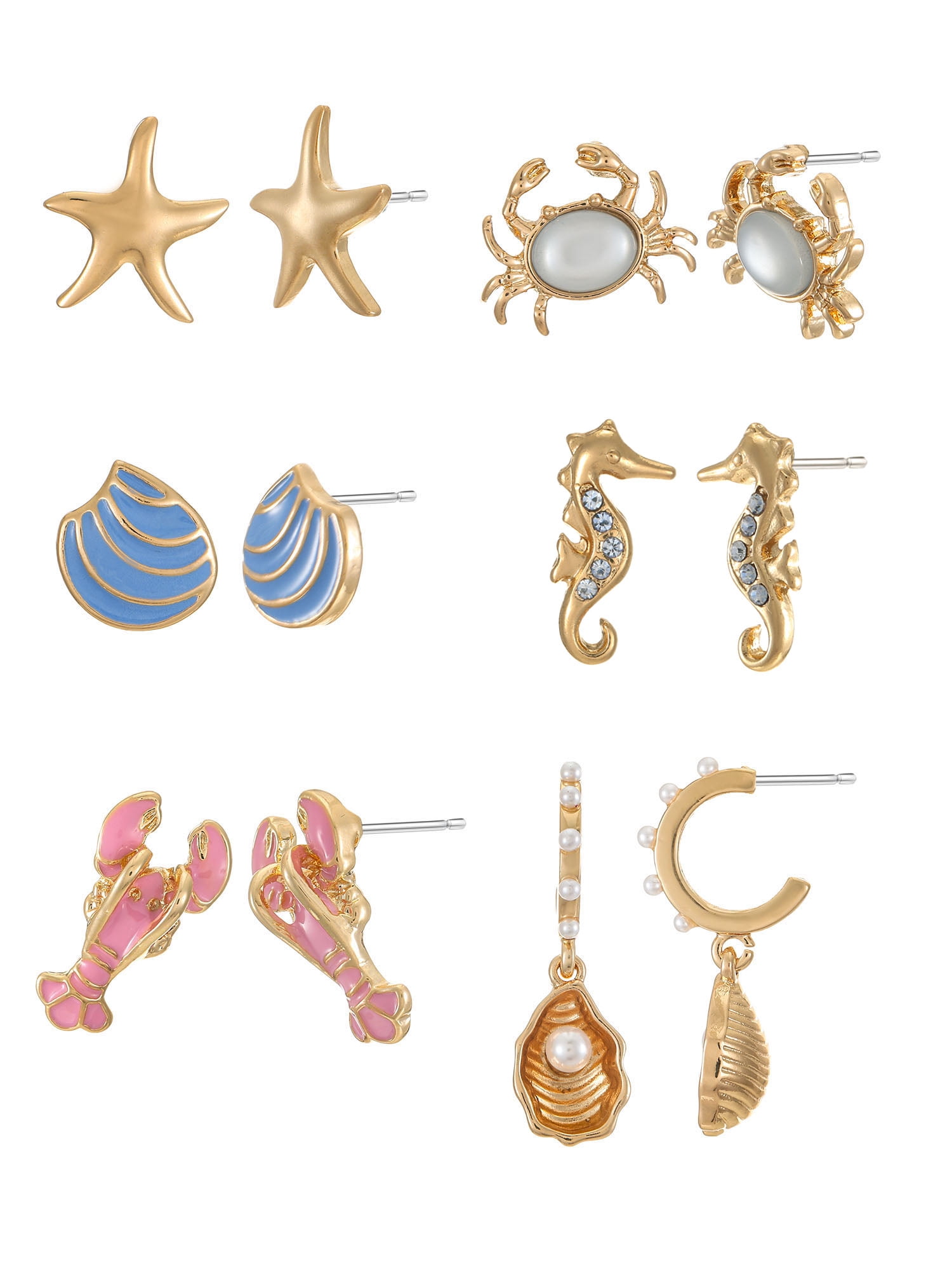 Packed Party Under the Sea Earring Set, 6 Pair