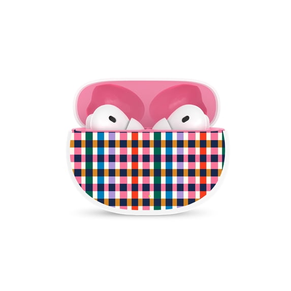 Packed Party Wireless In Ear Earbuds with Charging Case, Mad for Plaid